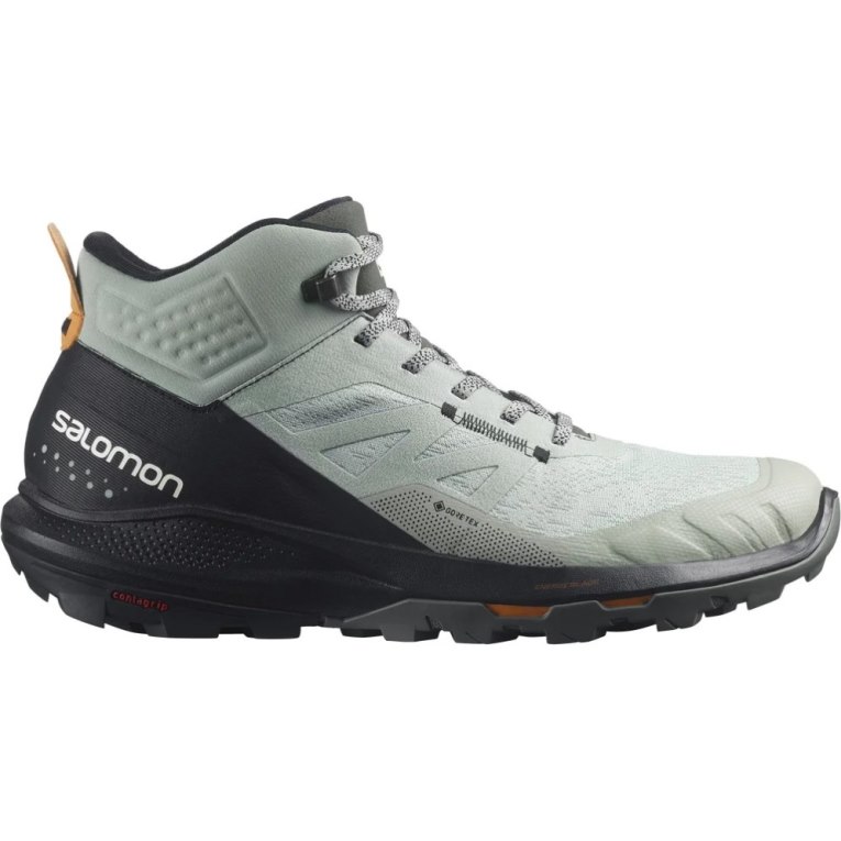 Mint / Black Salomon Outpulse Mid GTX Men\'s Hiking Boots | IE UX6193